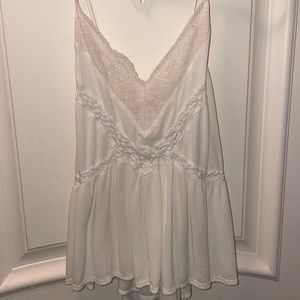 American Eagle Lace White Tank